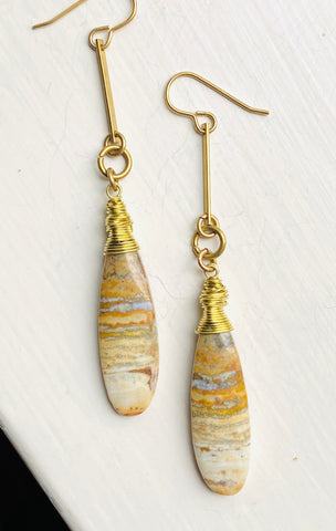 Jasper Teardrop Earrings