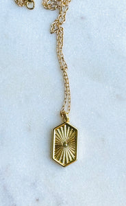 Gold Filled Hexagon Necklace