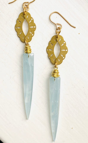 Dagger Stone Earrings