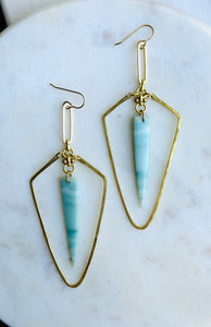 XL Kite & Stone Earrings