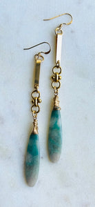 Gold filled Geo Drop Earrings