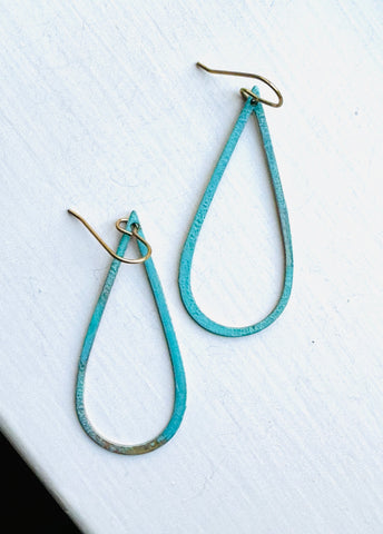 Patina Teardrop Earrings