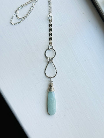 31” Sterling & Aquamarine Necklace