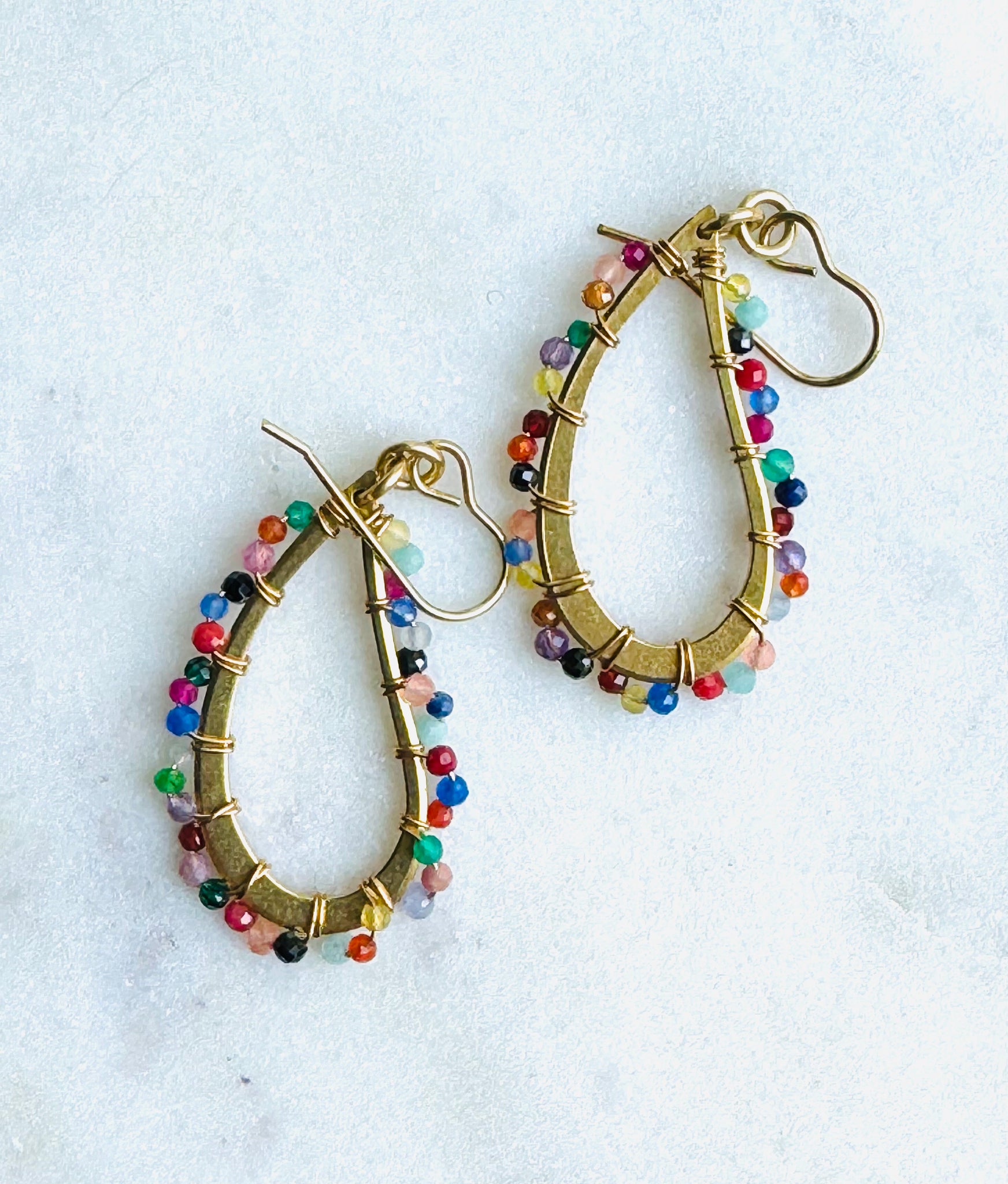 Wrapped Odd Teardrop Earrings